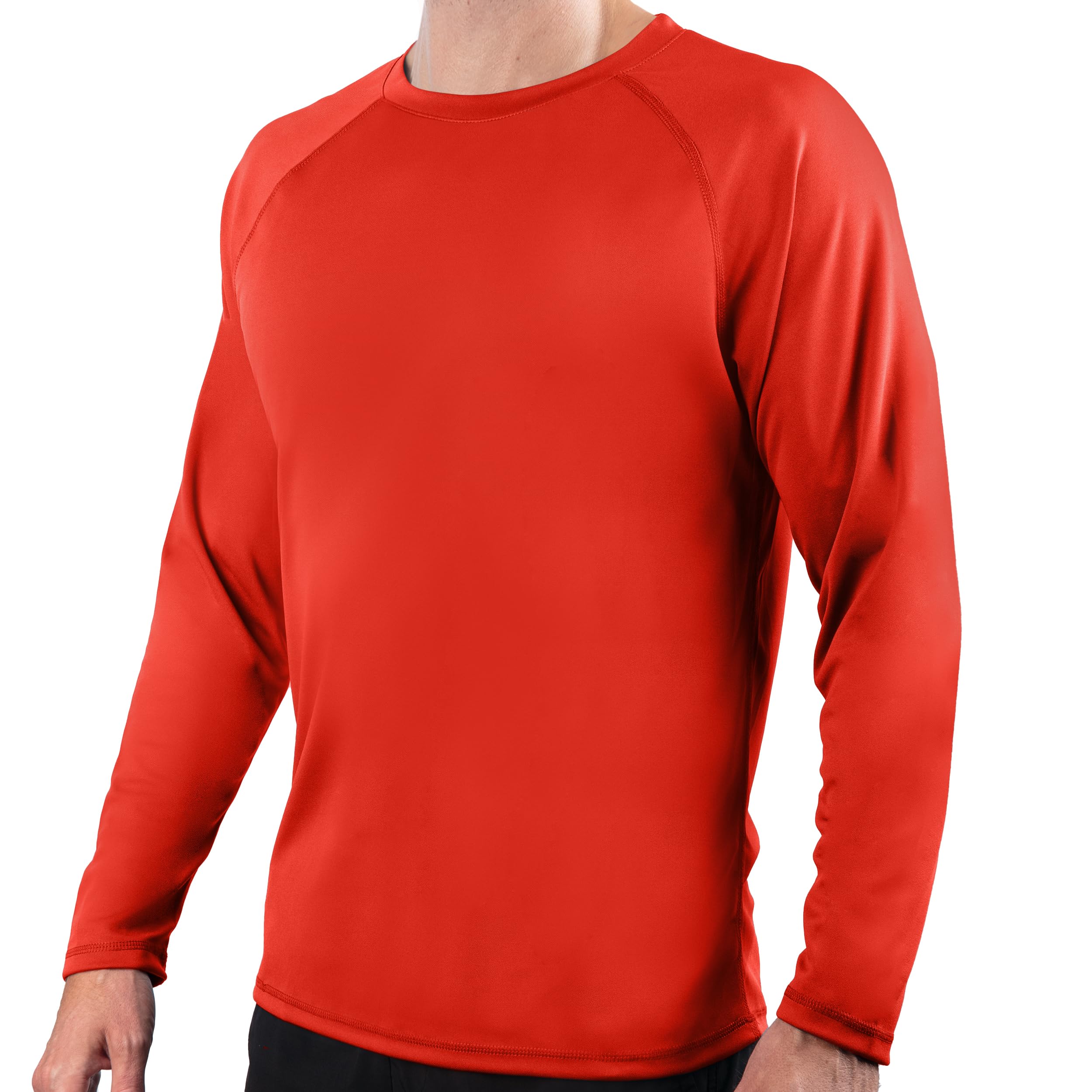 Kanu Surf Camiseta de natación para Hombre con Mangas largas, Tela de Secado rápido, UPF 50+ para Entrenamiento, con diseño de Ajuste Holgado