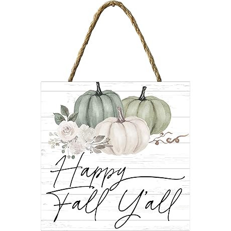 Yippee Daisy Pumpkin Hanging Sign - Happiness at Your Doorstep