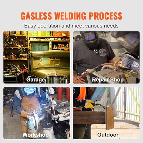 Miniatura 6 de VEVOR Alambre de soldadura de núcleo de fundente, E71T-GS 0.030 pulgadas, 10 libras, alambre de soldadura MIG de acero suave sin gas con