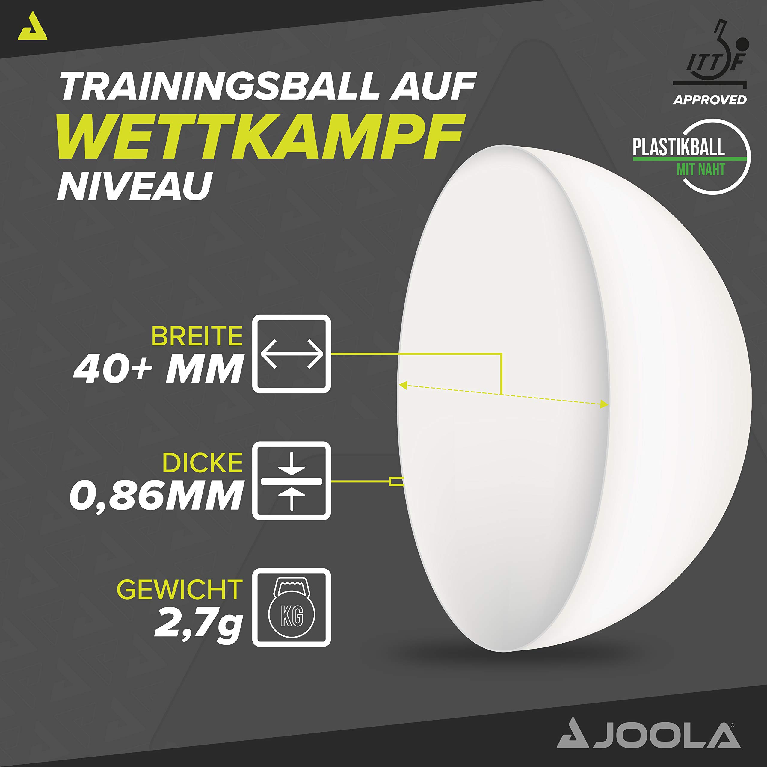JOOLA Magic ABS 40+, Palline da Ping Pong Unisex Adulto