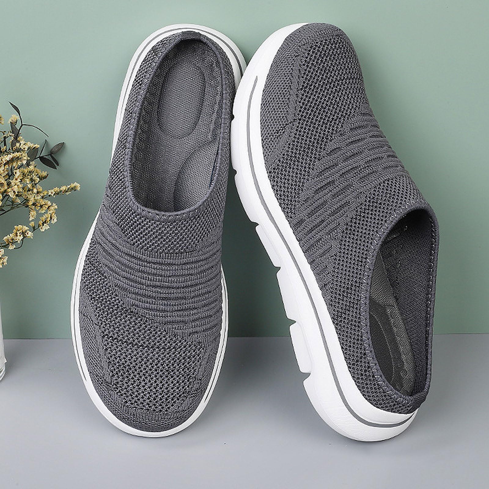 Pantofole in Rete Traspiranti,Slingback Scarpe Sportive in Rete,Uomo Pantofole Low Top,Leggere,Casual,Resistente all'Usura,Facile da Indossare,per Sport Estivi,Passeggiate in Giardino