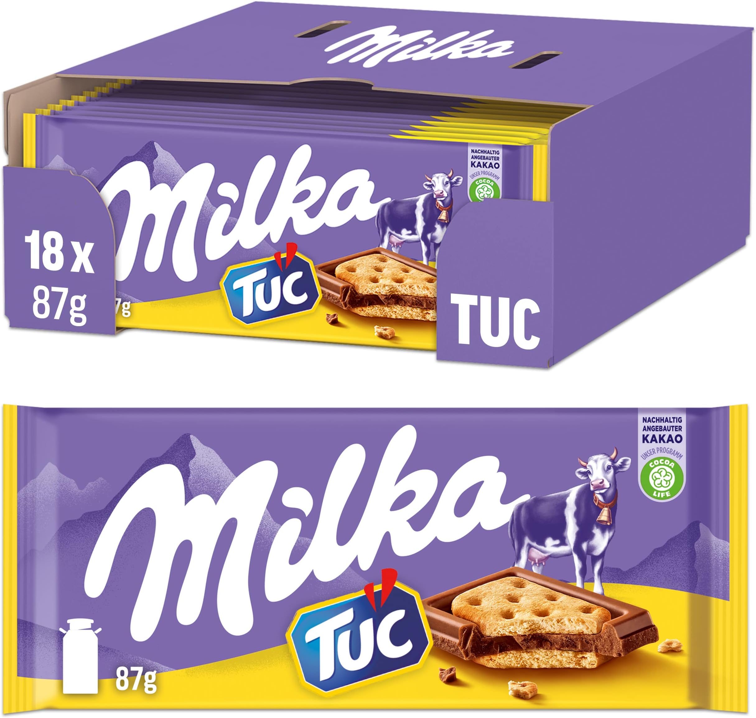 Milka Chocolate Tuc Cracker, 87g