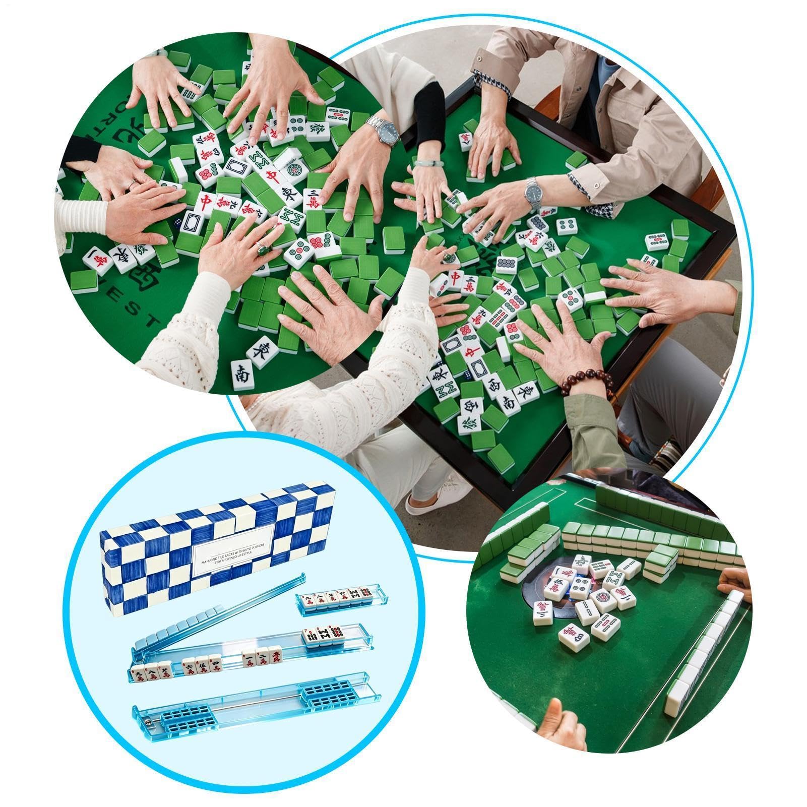 Mahjong-Schieber Schildpatt-Stil Acryl-Magnet-Schiebestab | Mahjong-Spielstein-Ständer Und Schieber für Partys, Familien, gemeinsame Spiele, Zugfahrten, Anfänger, Reisen, Spiel,