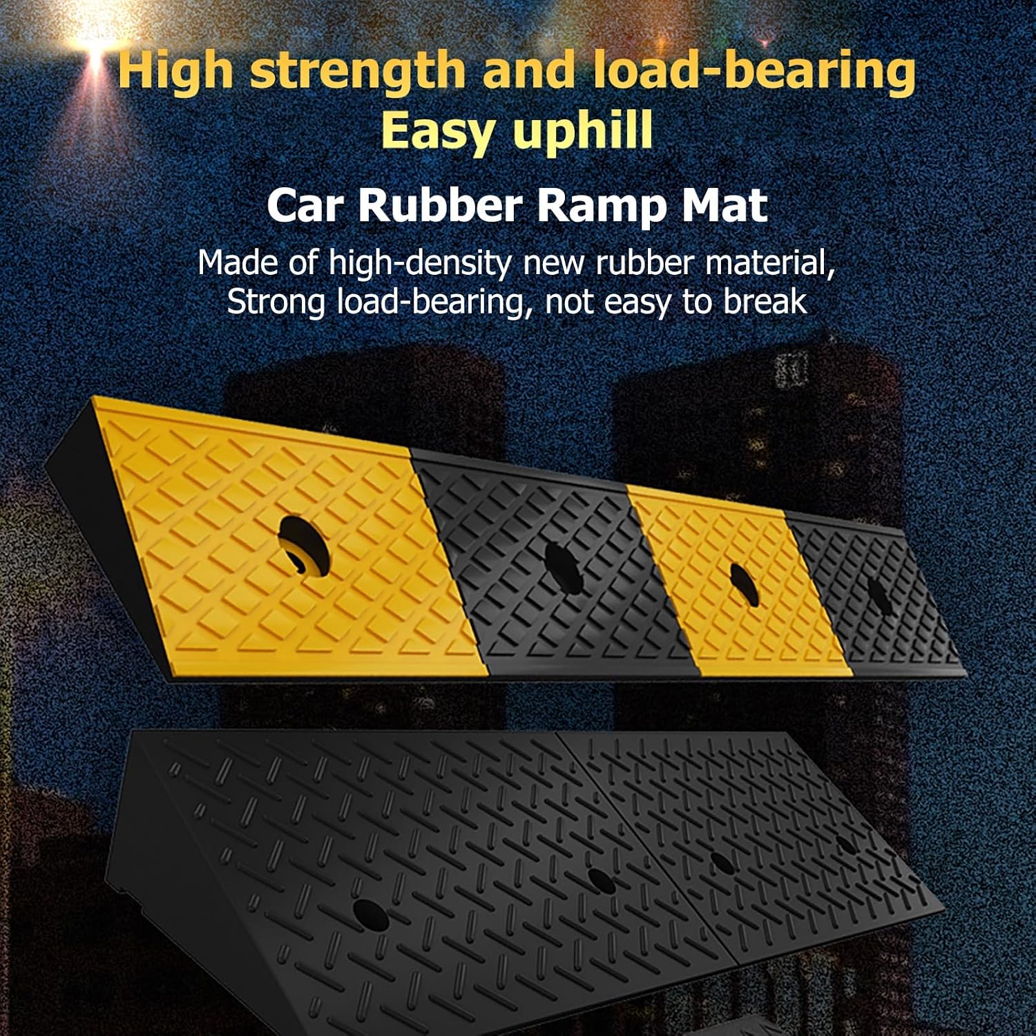 Portable Wheelchair Ramp Heavy Duty Plastic Threshold Ramp Set Threshold Ramp Professional Grade Loading Ramps 15 Ton Driveway Ramp for Loading Dock Driveway Vehicles SUV (Size : 100x15x4cm)