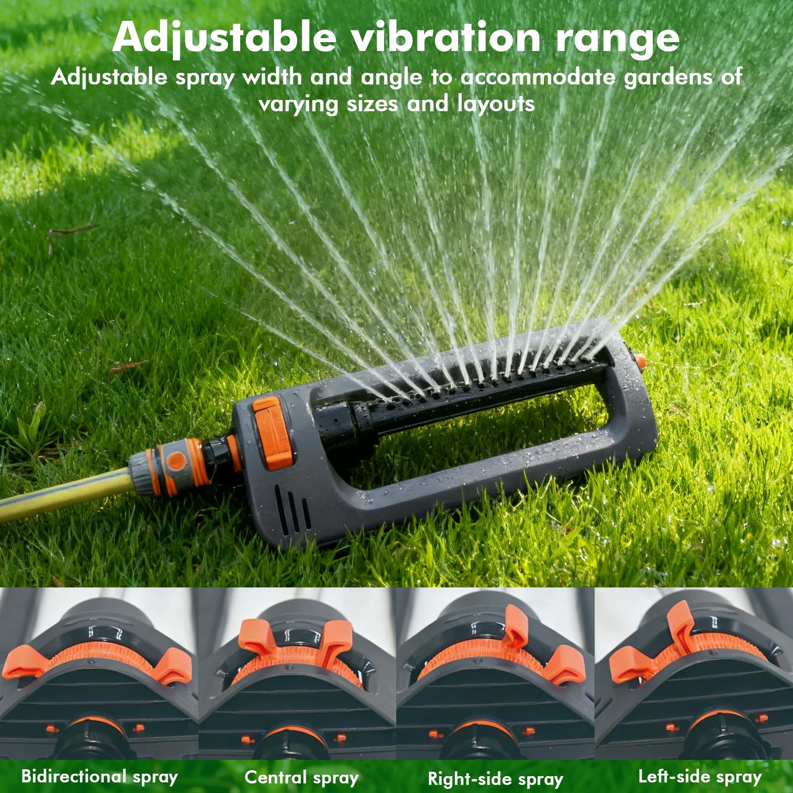 Arroseur Oscillant Automatique, Arroseur Cylindrique Droit à 19 Trous, Arroseur de Jardin Automatique, Dispositif D'arrosage de Pelouse, Adapté à L'irrigation de la Cour