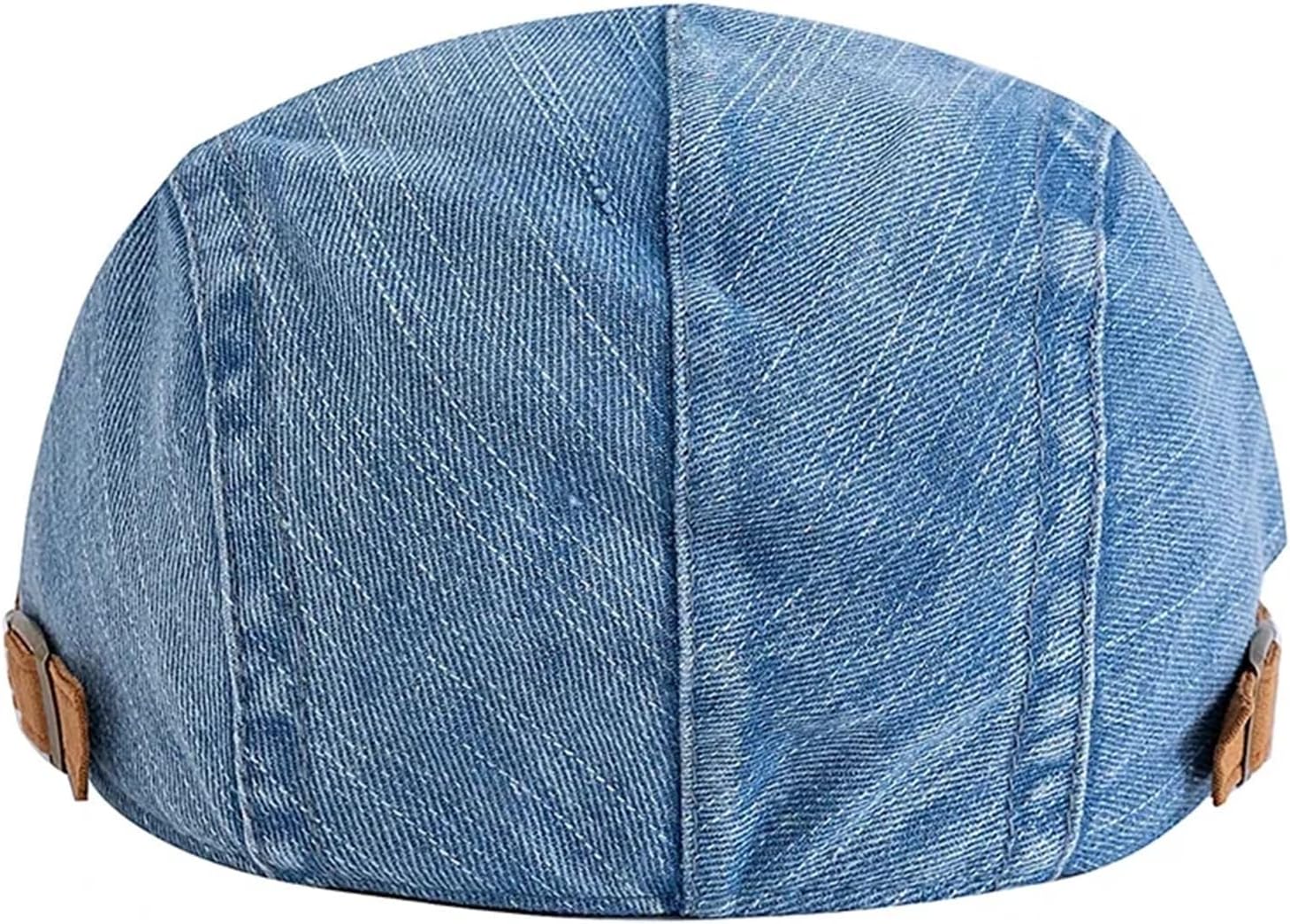 Unisex Summer Flat Hat, Cotton Beret Peaked Cap for Outdoor Sports, Solid Color Cowboy Style Sun Hat