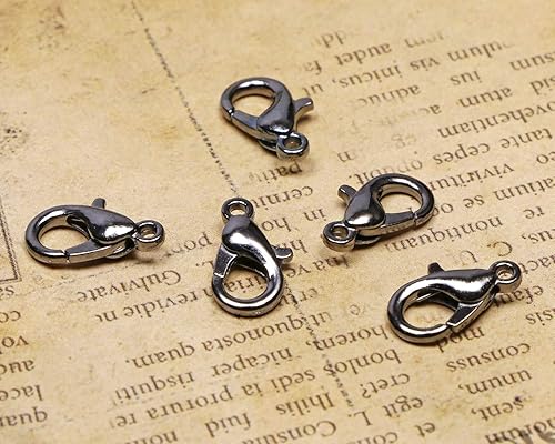 Miniatura 10 de Shapenty Broches de pinza de langosta de aleación de metal pequeño, clip de bricolaje, accesorios de búsqueda de joyas, gancho de sujeción, 0.472 in