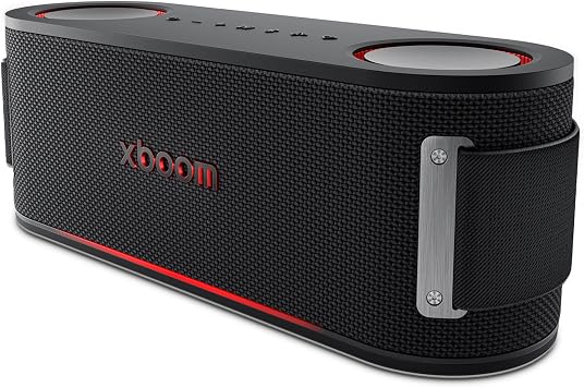 LG xboom Bounce by will.i.am, xboom Signature Sound, Portable Bluetooth Speaker, IP67 Dust and Water Resistant, up to 30 Hours of Playback, MIL-STD 810H Durability, Adjustable Carrying Strap