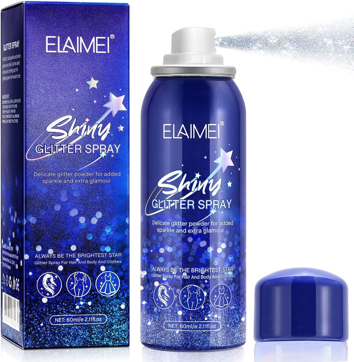 Holographic Body Glitter Gel for Body Face Hair Lip Makeup, Sparkling Glitter Long-Lasting Waterproof Liquid Sequins for Women Girls Perfect for Music Festival Halloween Concerts