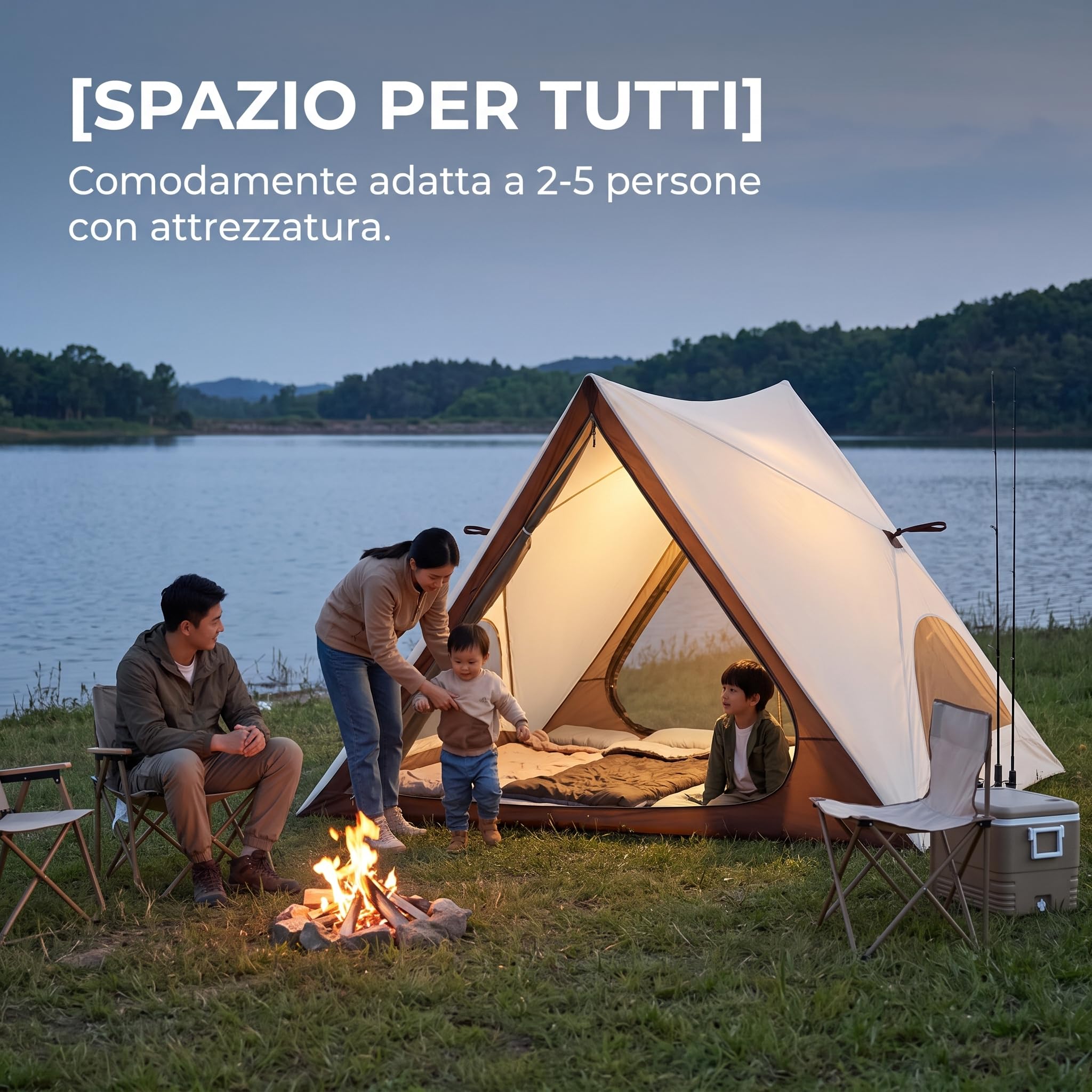 Campeggio Automatica Up per Attività all'Aperto con Montaggio Rapido