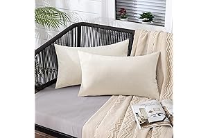 ANRODUO Lumbar Outdoor Waterproof Pillow Covers