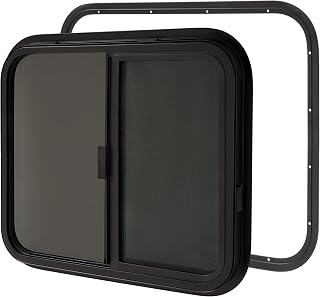 HECASA 1PC 24" W X 20" H RV Window Teardrop Horizontal Sliding RV Window