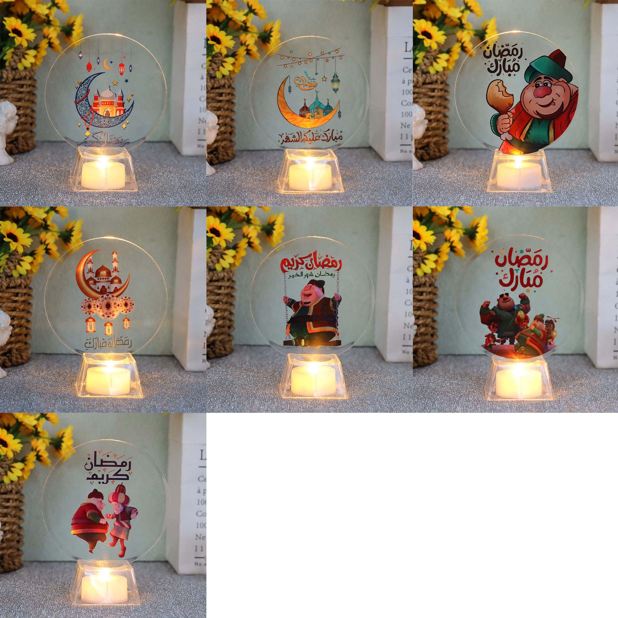 Generic Ramadan Decor 2024, Ramadan LED Table Centerpiece for Home Decor, Ramadan-Eid Lights, Party Decoration, Eid Decor, Ramadan Decor 2 Random Selection