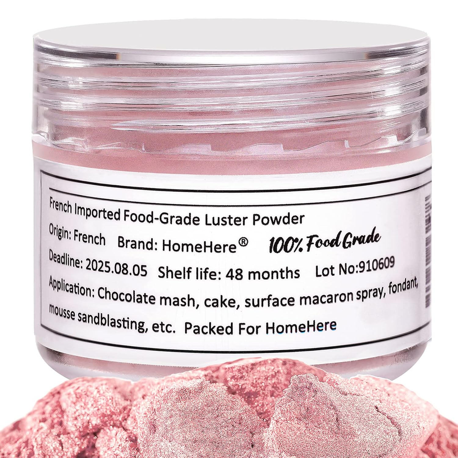 HomeHere Pink Luster Dust Edible Cake Pink Dust,7g