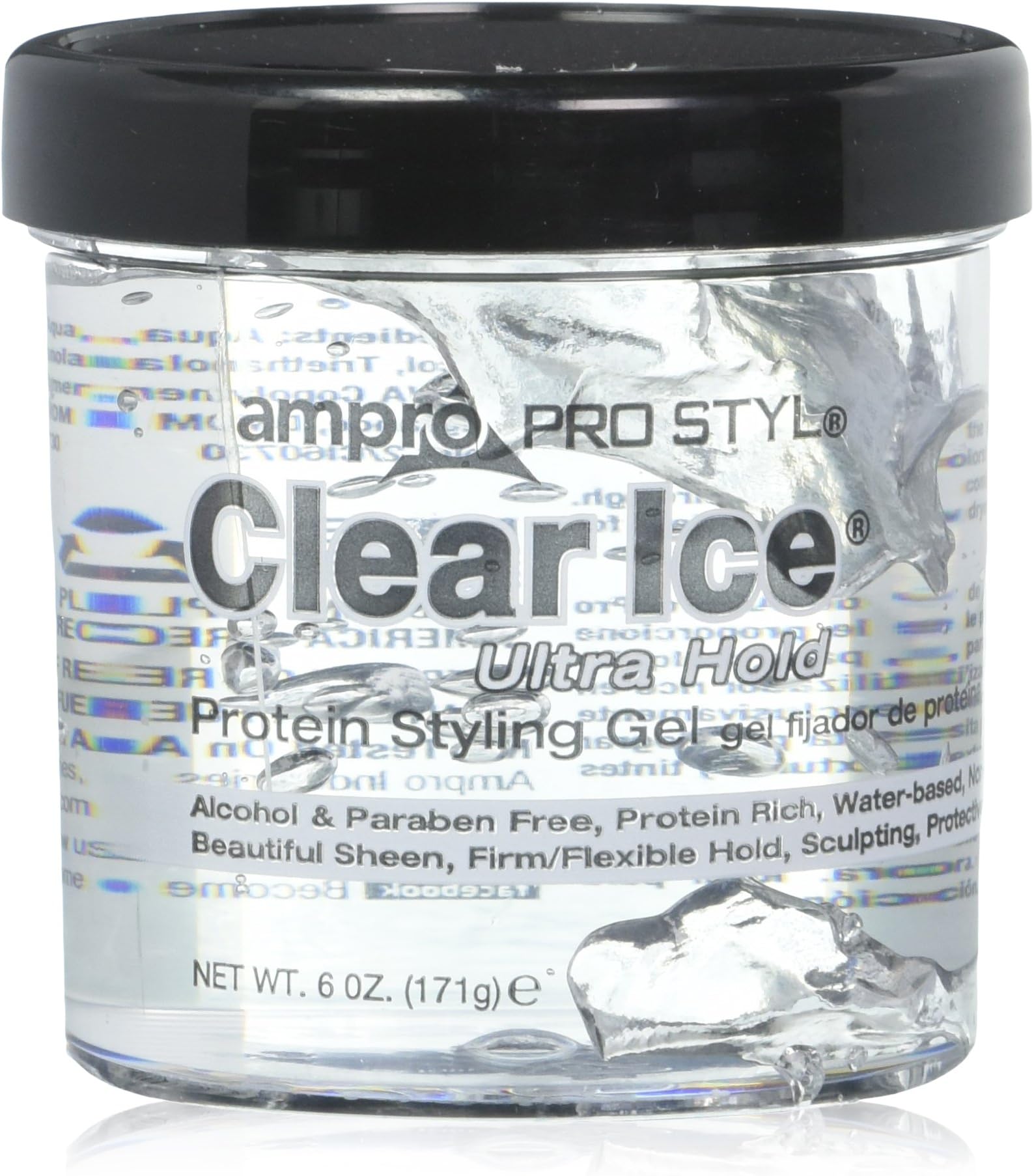 AmPro Ampro Pro Styl Clear Ice Ultra Hold Protein Styling Gel 6 Oz