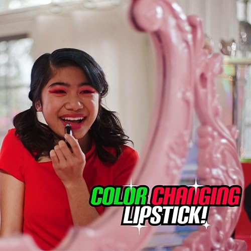 Miniatura 6 de Miraculous Ladybug, 10 en 1 Marinette Kids Makeup Set con esmalte de uñas, lápiz labial, paleta de polvo prensado, brillo de labios, tiza para el