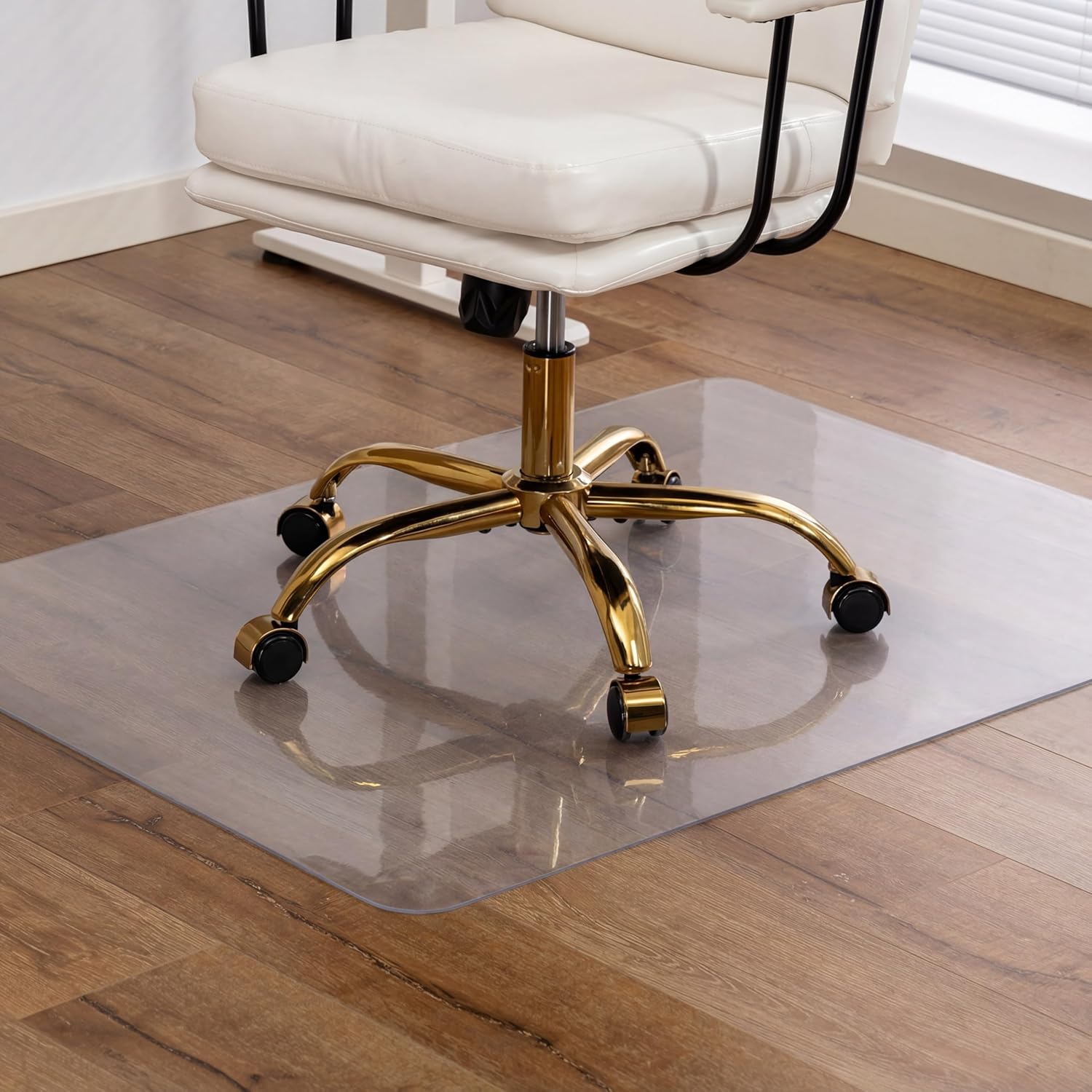 Clear Chair Mat for Hard Floor 36 x 48 inches Transparent Hardwood Floor Mats Under Rolling Chairs for