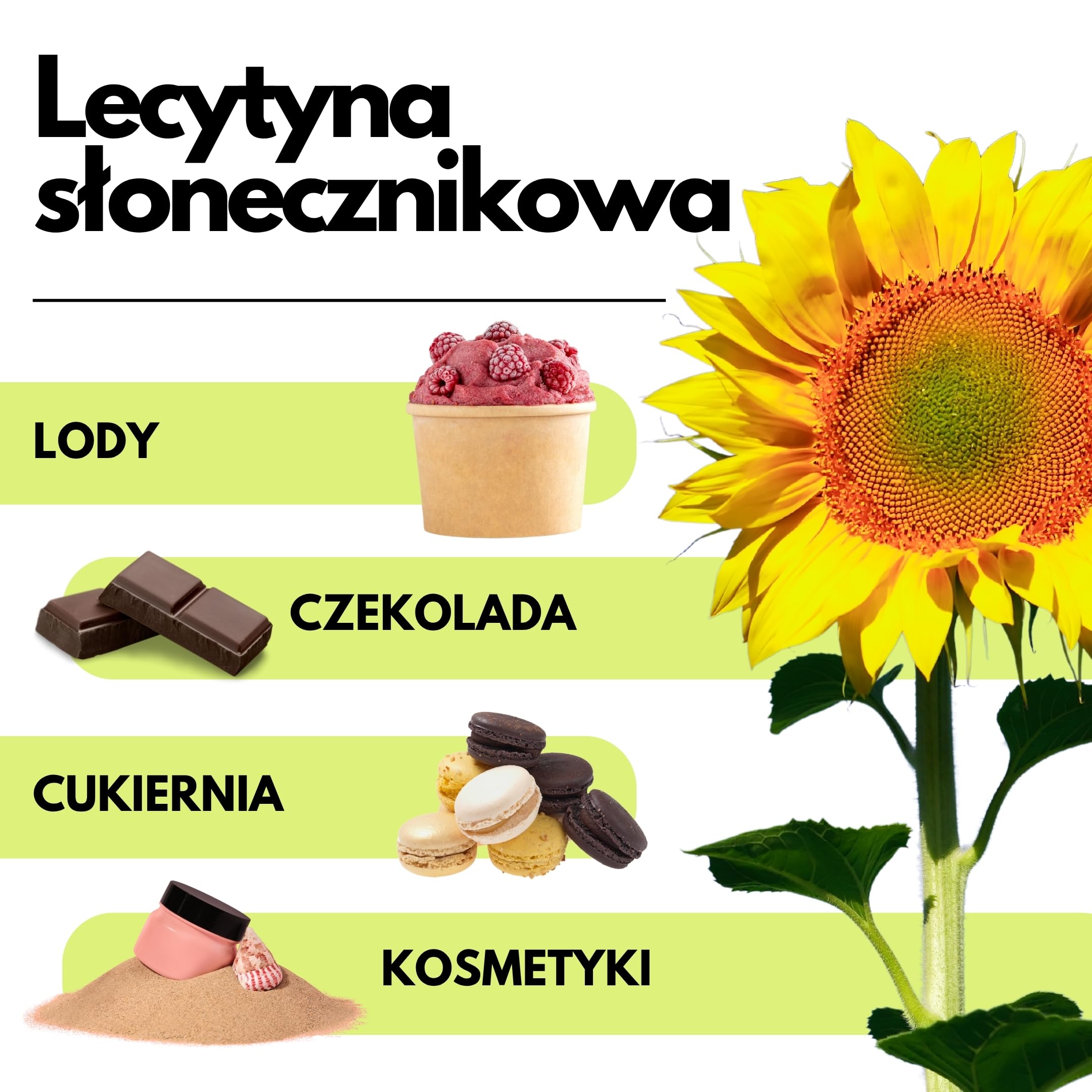 SaporePuro Leacytyna Słonecznikowa w Proszku 100 g – Naturalny Emulgator BEZGLUTENOWY