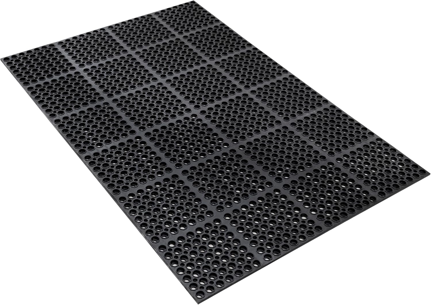 Commercial Restaurant Anti-Fatigue Mat - Wet & Dry Lite with Non-Slip Backing, Ideal for Industrial Use - 39 x 58.5 x 0.5" Black