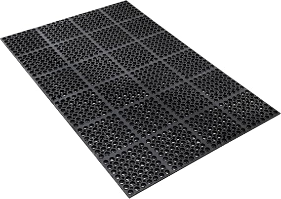 UNIMAT-Commercial Restaurant Kitchen MAT - Wet and Dry Anti-Fatigue Premium mat Lite with Non-Slip Backing Heavy Duty Industrial Use-39 x 58 1/2 x 1/2 Black-Ideal