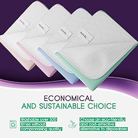 Incontinence Bed Pads - 4 Pack 24 x 36 Reusable Waterproof Mattress Protectors - Highly Absorbent, Machine Washable - for Children, Pets and Seniors - Assorted Colors - Royal Care