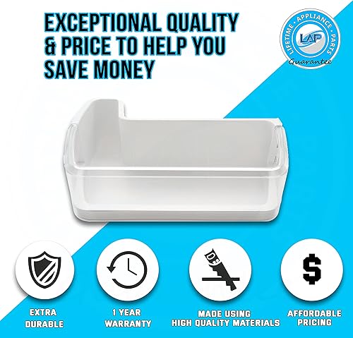 Miniatura 5 de DA97-08400A - Cesta de estante para puerta izquierda, compatible con refrigerador Samsung, DA97-08400C