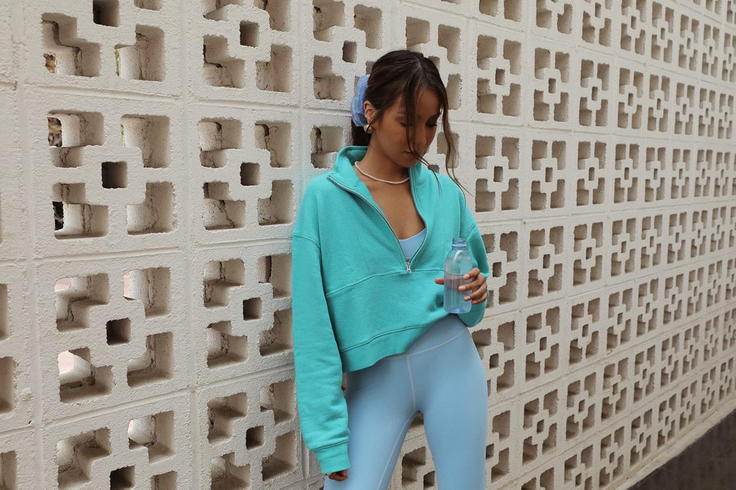 Bandier x Sincerely Jules The Holly Half Zip Sweatshirt - Image 4