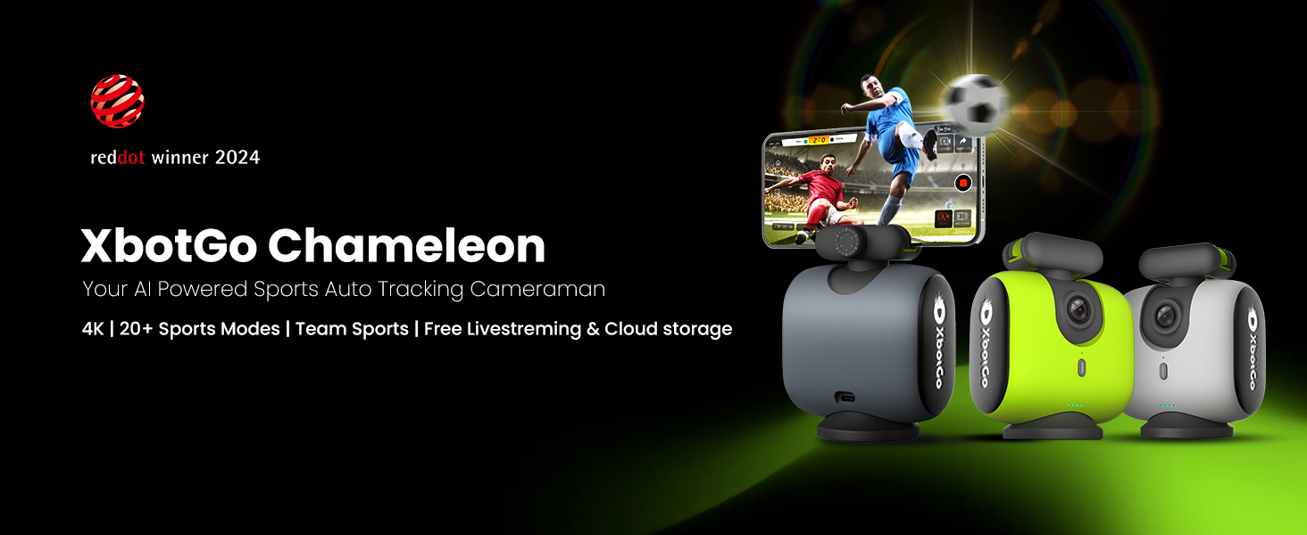 XbotGo Câmera de Ação Esportiva Chameleon AI, Rastreamento