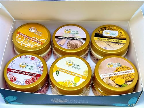 Miniatura 2 de Natural Radiance Skin Care Sampler  Polvo de sándalo, polvo de cáscara de naranja, polvo de cáscara de limón, polvo de pétalos de rosa, polvo de