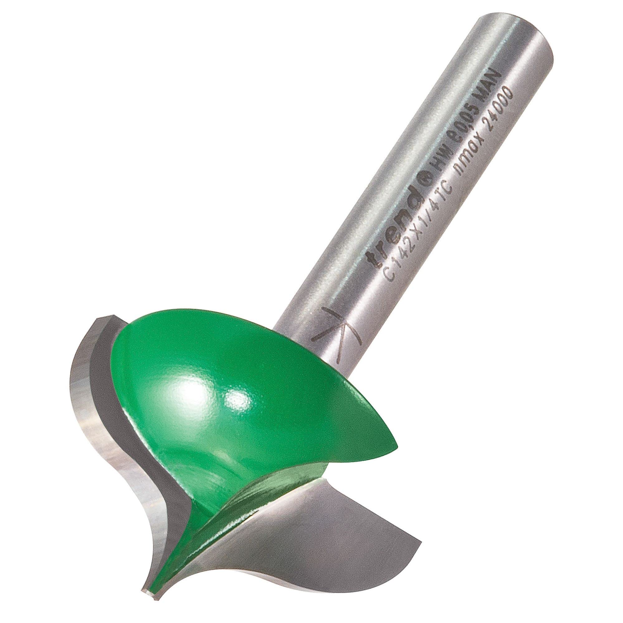 Trend C142X1/4TC 7.5mm Radius x 27mm Dia. Ogee Mould Cutter