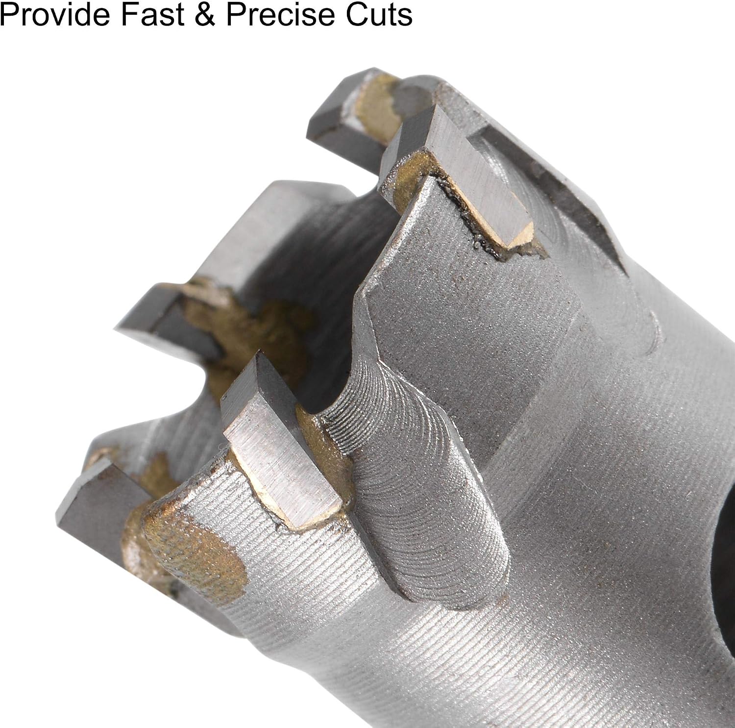 sourcing map 20mm Carbide Hole Cutter, Hole Saws for Stainless Steel Sheet Metal Non-slip Triangular Shank Limit Step - Image 5
