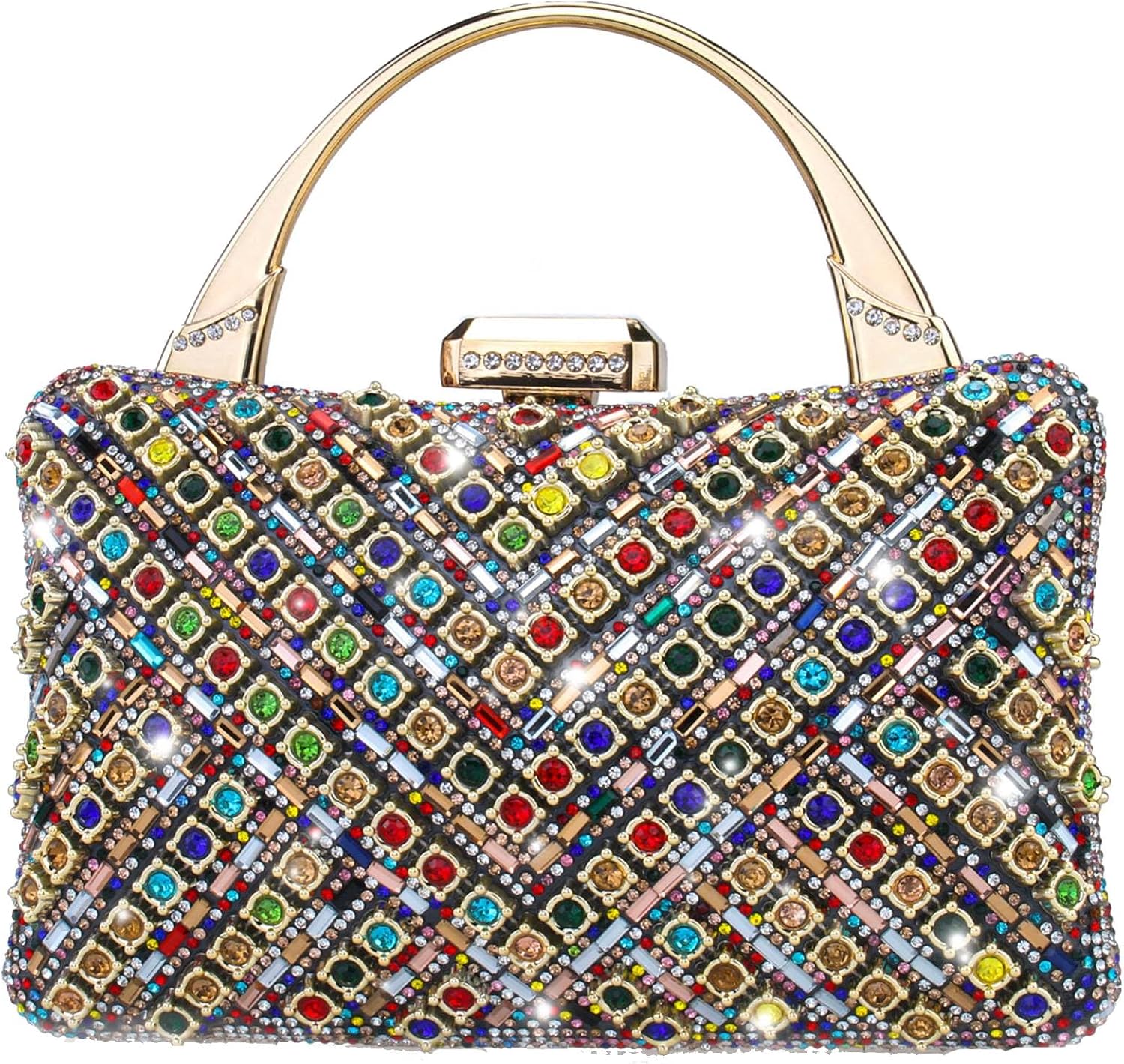 Gets Clutch Purses for Women, Rhinestone Evening Bag, Sparkly Beaded Crossbody Purse Formal Evening Clutches for Prom Wedding