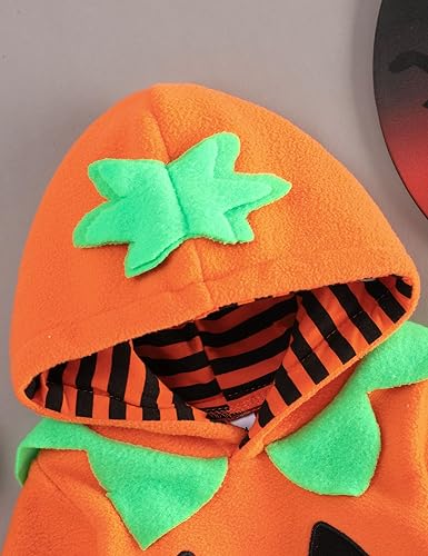 Miniatura 3 de RCPATERN My First Halloween - Conjunto de ropa para bebé recién nacido, con capucha y pantalones de calabaza, conjunto de ropa de Halloween, Calabaza