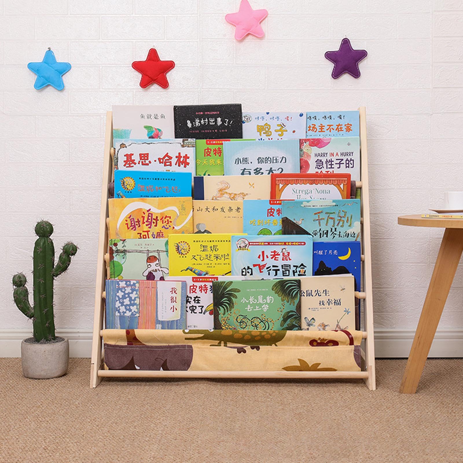 Estantería de Libros para bebés, estantería de, 60x30x50CM | niños, Para madera de gran capacidad, mantiene el orden, fomenta compartir la alegría de la lectura de libros para niños,