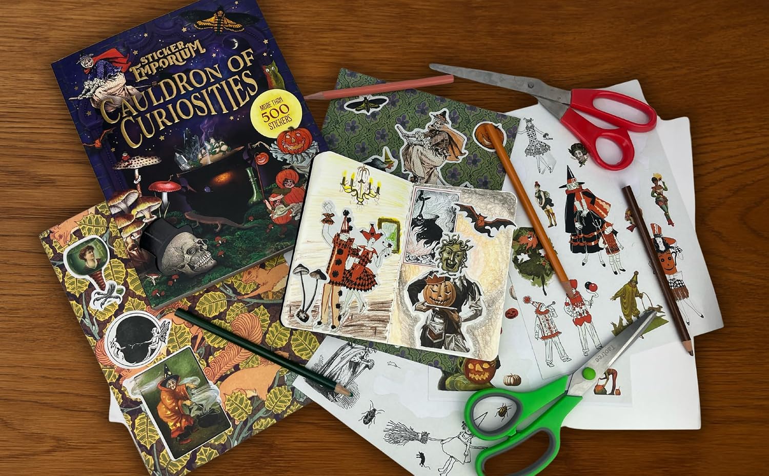 Sticker Emporium Cauldron of Curiosities - 500+ Exquisite Vintage Stickers for Scrapbooking, Journaling, Planners & Calendars and More. Includes 100 scrapbook pages image 5