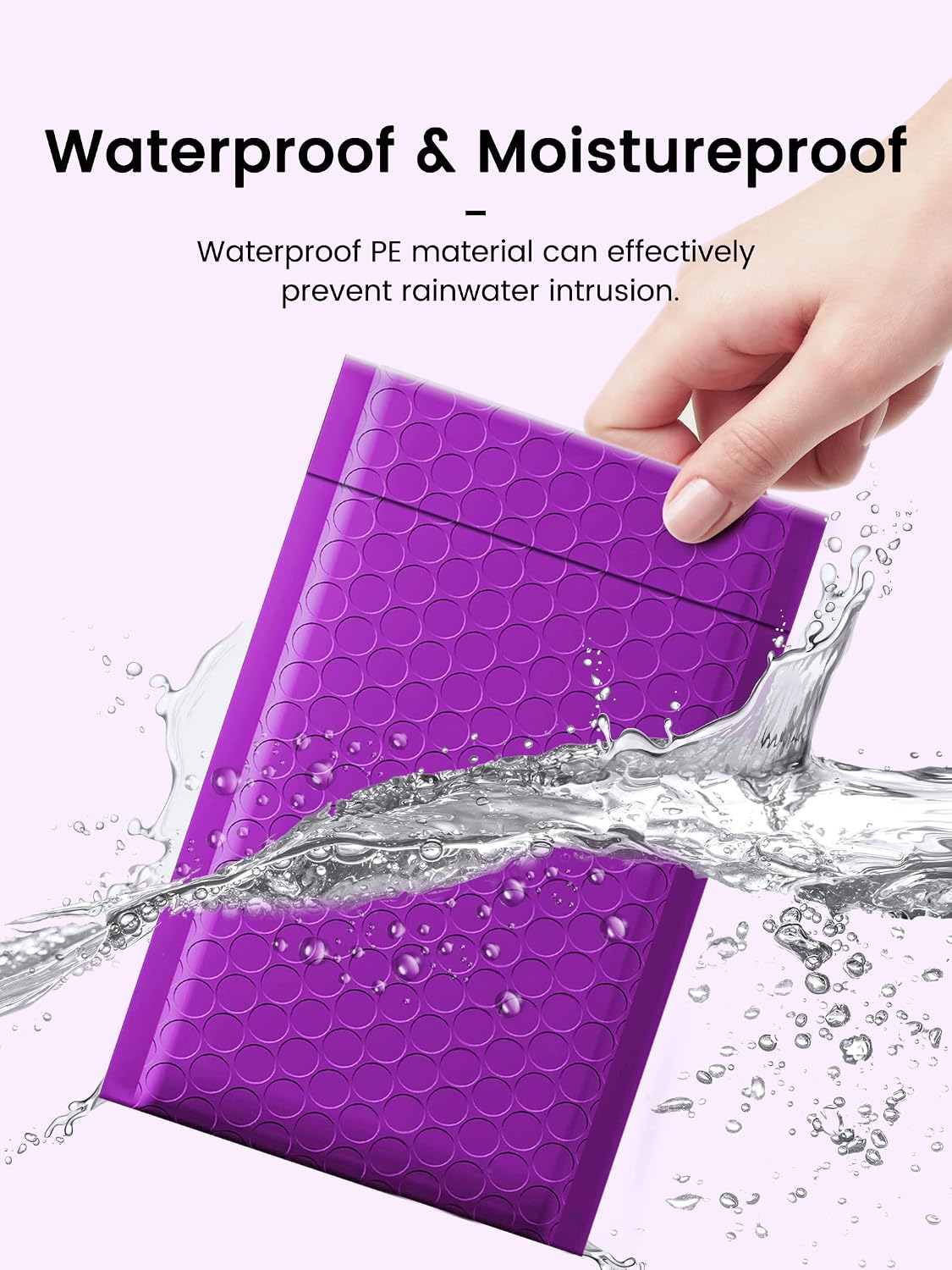 GSSSUSA Purple Bubble Mailers 4x8 Inch 50 Pack Small Padded Envelopes image 5