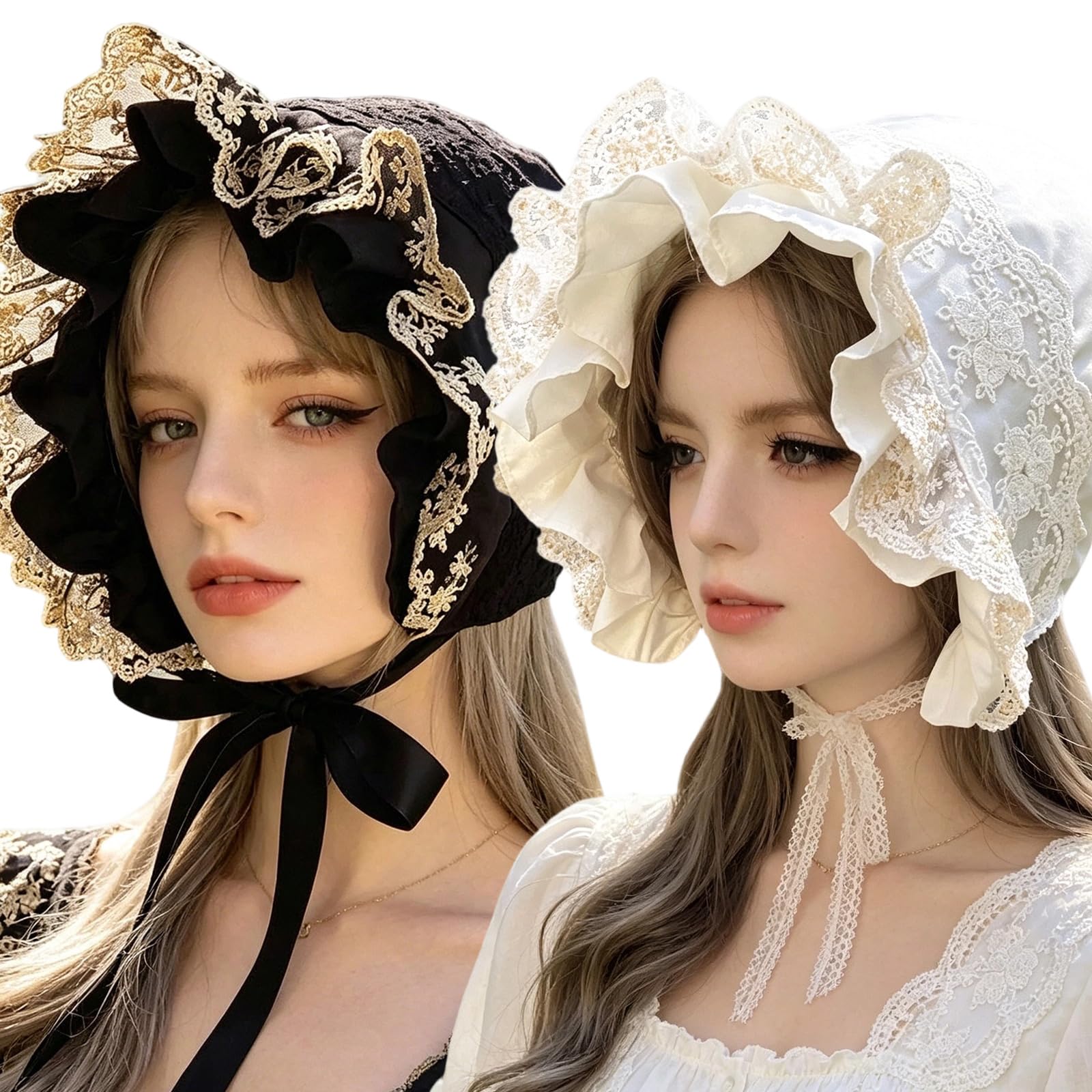 Gorro para mujer, tejido de poliéster, diseño elegante, adecuado para fiestas y fotografías fotográficas, 55 x 60 cm, gorro de encaje para niños pequeños