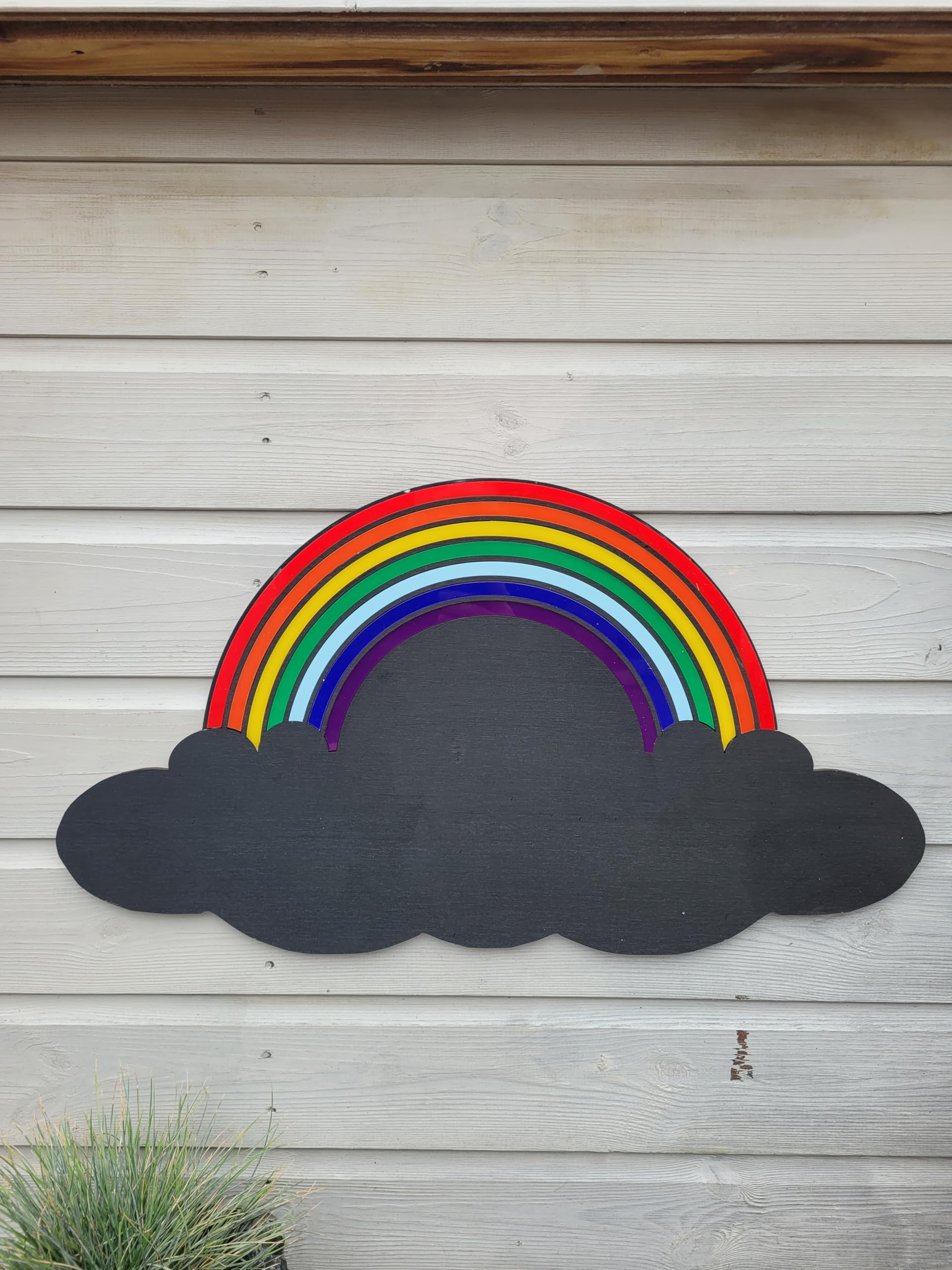 Large Rainbow Garden Chalkboard, Acrylic Colourful Rainbow, Sensory Garden, Mark Making, Early Years
