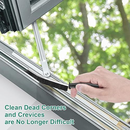 Miniatura 3 de 6 cepillos de limpieza de hendiduras de cerdas duras  Herramienta de cepillo de limpieza multiusos para puertas y ventanas, pistas de limpieza
