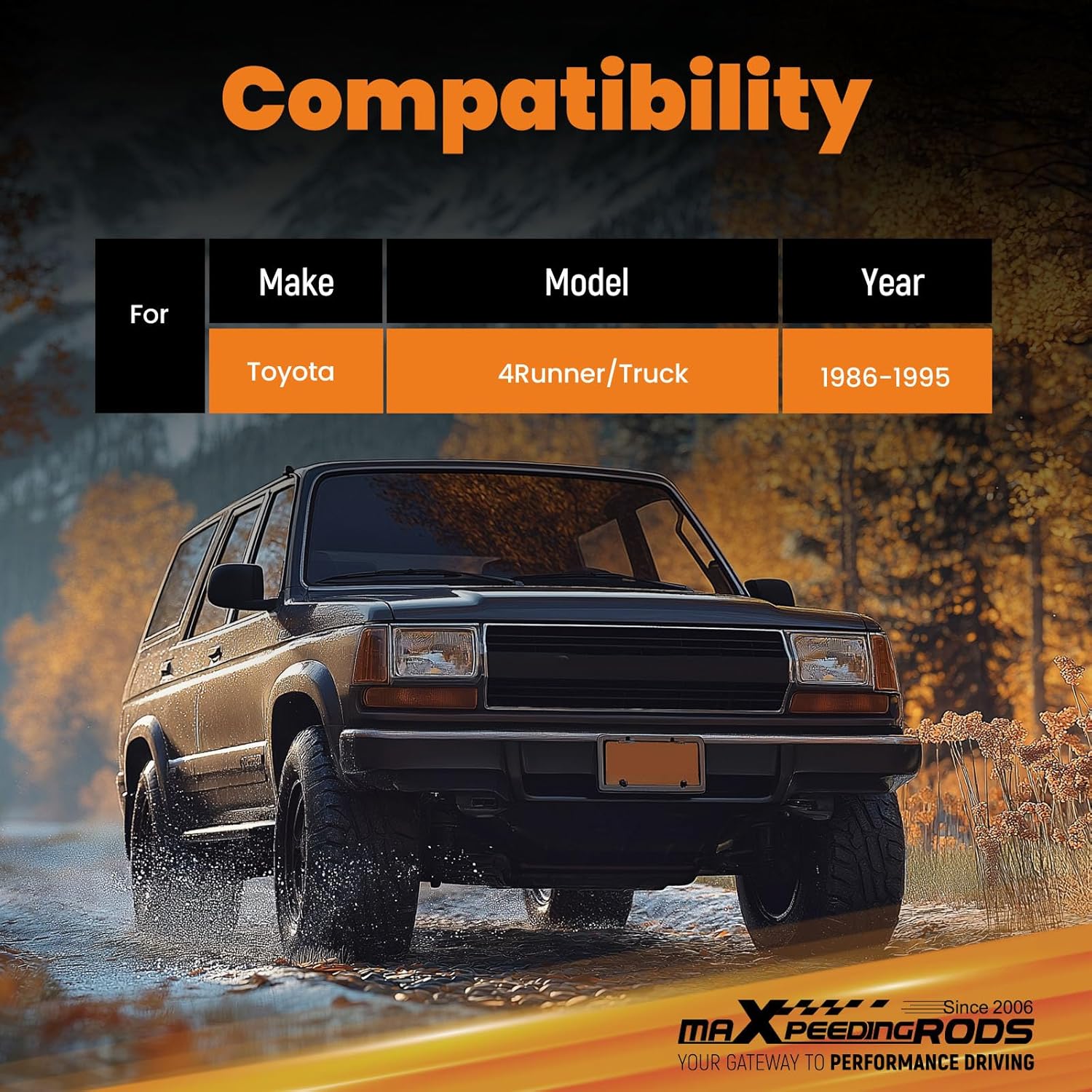 maXpeedingrods Steering Stabilizer for 1986-1995 Toyota 4Runner, G1 Version, Improve Handling