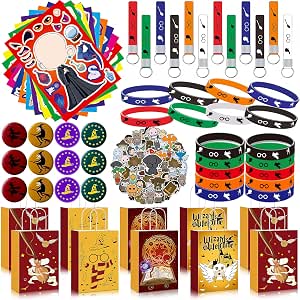 Set Completo Feste A Tema Mago - Bacchette Magiche, Occhiali, Tatuaggi E Braccialetti Per Compleanni E Halloween - Foto 4