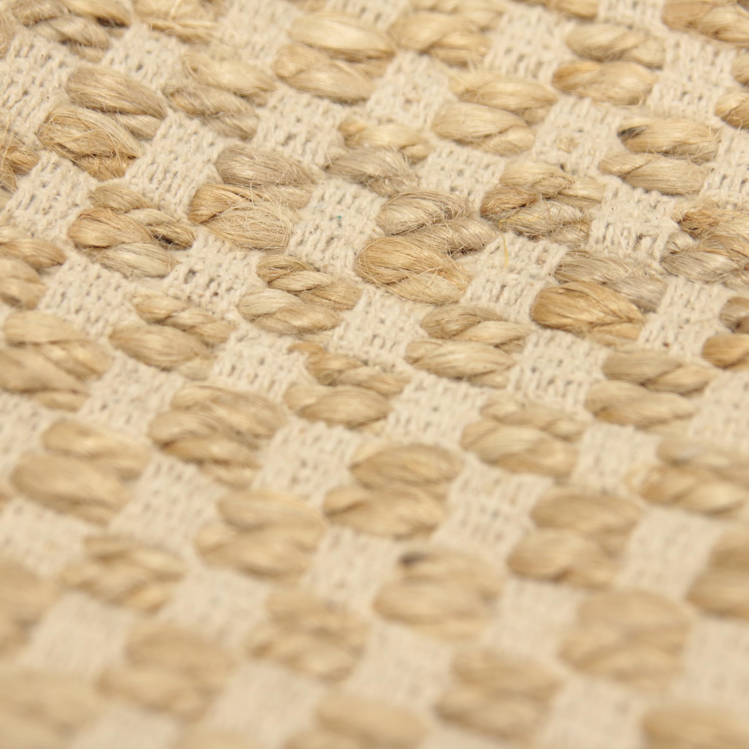 HOME DECO FACTORY - Tx9026 - Tapis en Toile de Jute avec Franges 120X170 cm Deco Textile D'Interieur Tapis Decoration