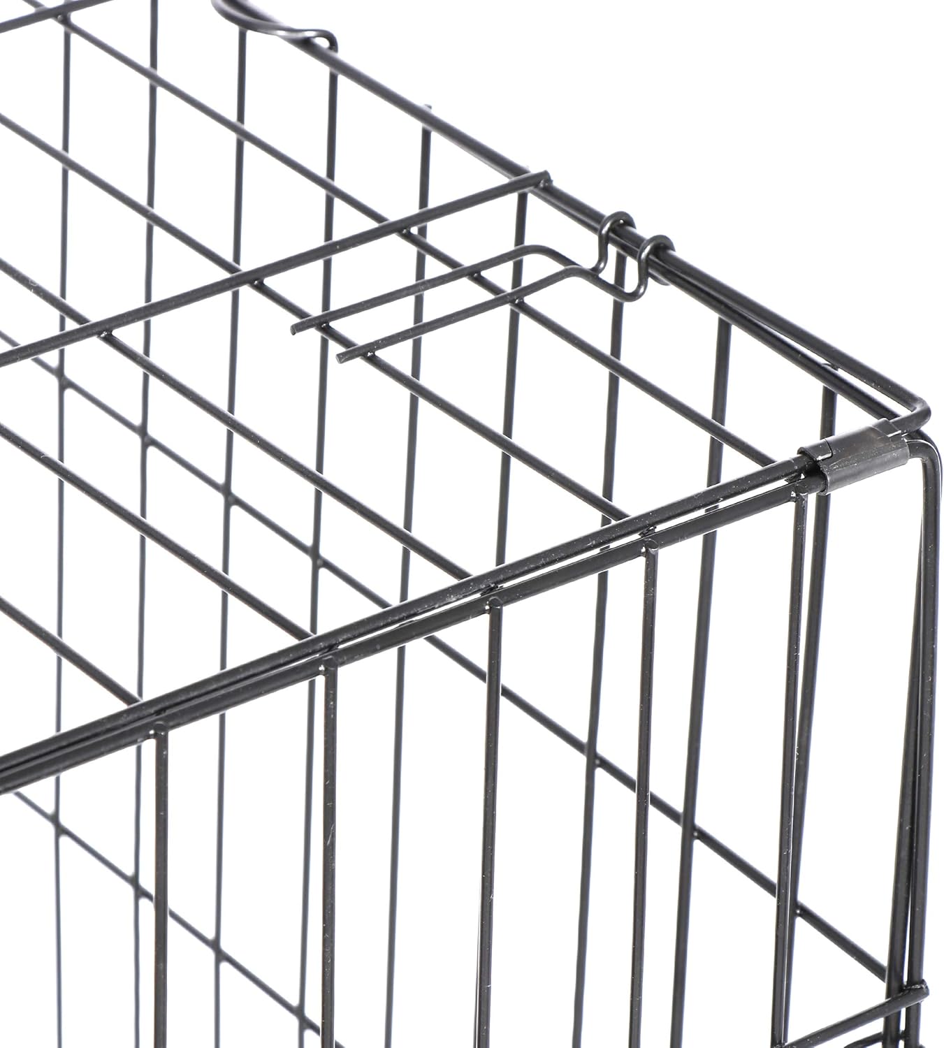 42-Inch Double Door Dog Crates Folding Metal Pet Kennel Wire Cage with Tray for Small Medium Large Sized Dogs, Indoor Outdoor Travel Use