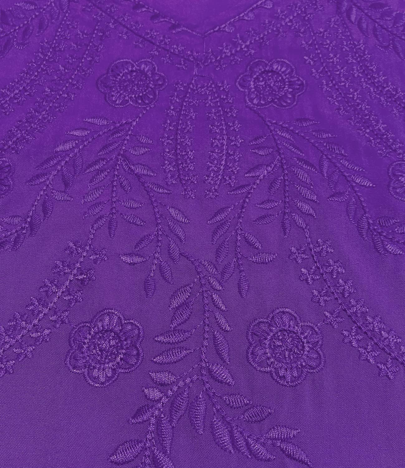 Higustar Women's Mexican Embroidered Tops Summer Peasant Solid Shirt Simple Elegant 3/4 Sleeve Casual Loose Tunic Blouses - Image 5