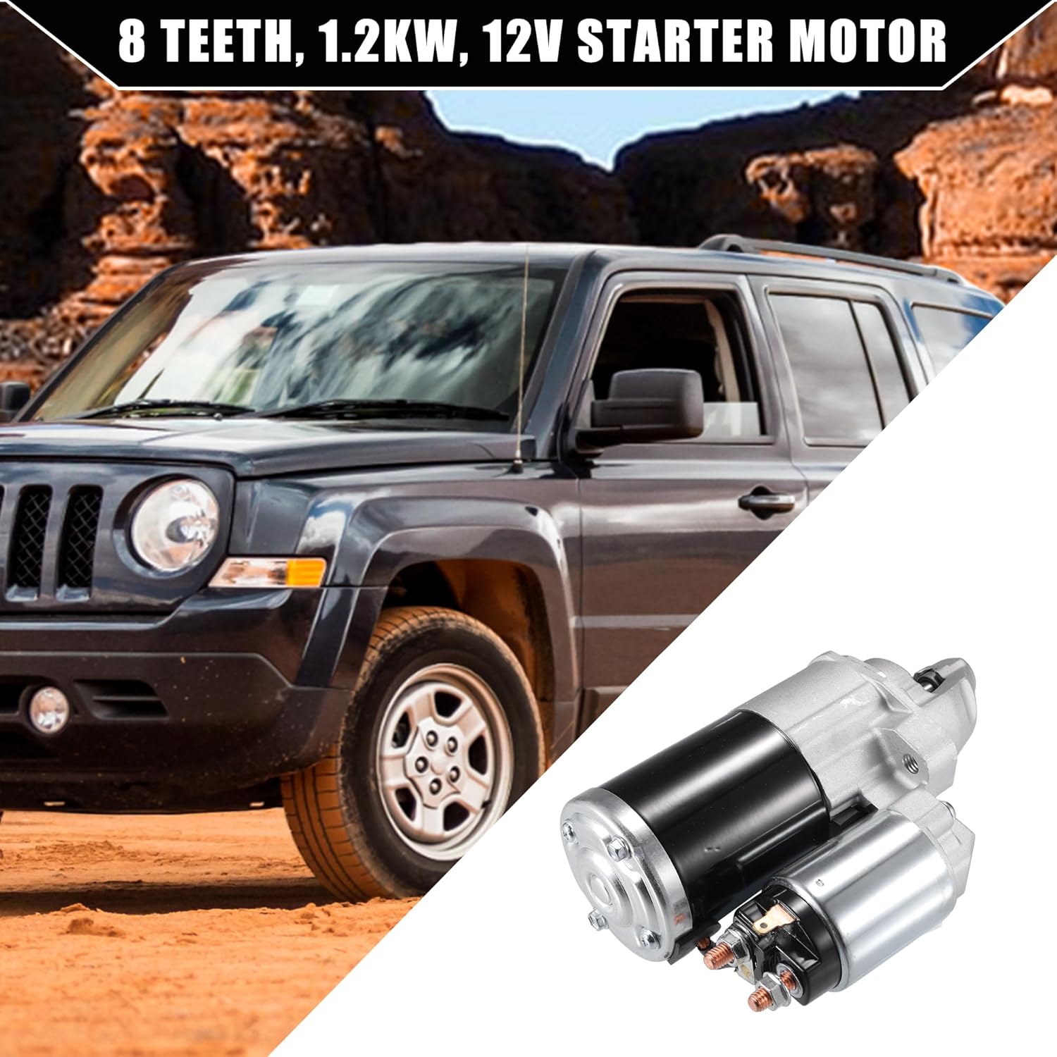 No.5034555AA/M0T32071 Starter Motor for Chrysler Sebring 2.4L 2007-2010 for Dodge Avenger 2.4L 2008-2010/ Inner/Durable Metal / 1 Pcs