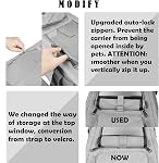 Pet Transporteur pour grands chats, Transporteur de chats doux pour gros chats et chiots moyens jusqu'à 20lbs, Lavable porte-chien Protection de la vie privée pour les voyages à domicile en plein air (Grand,Grey)