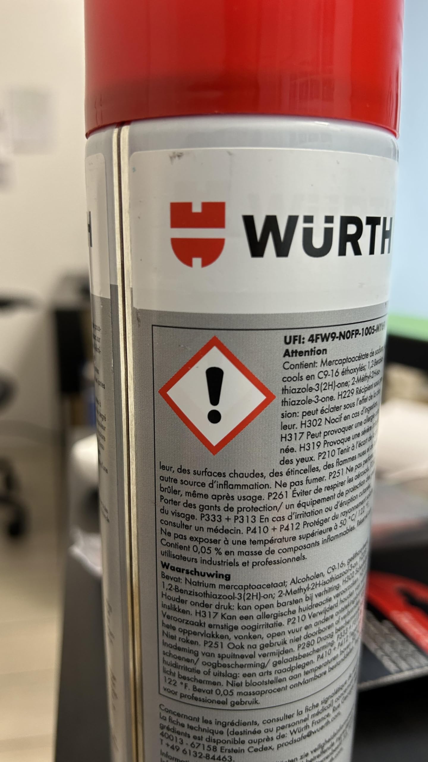 Wuerth Nettoyant Jantes Premium 400 ML – Lot de 2 – Décontaminant Ferreux sans Acide – Indicateur de Couleur Actif – Aluminium & Acier – Protection Anti Poussière de Frein – Pulvérisation 360°