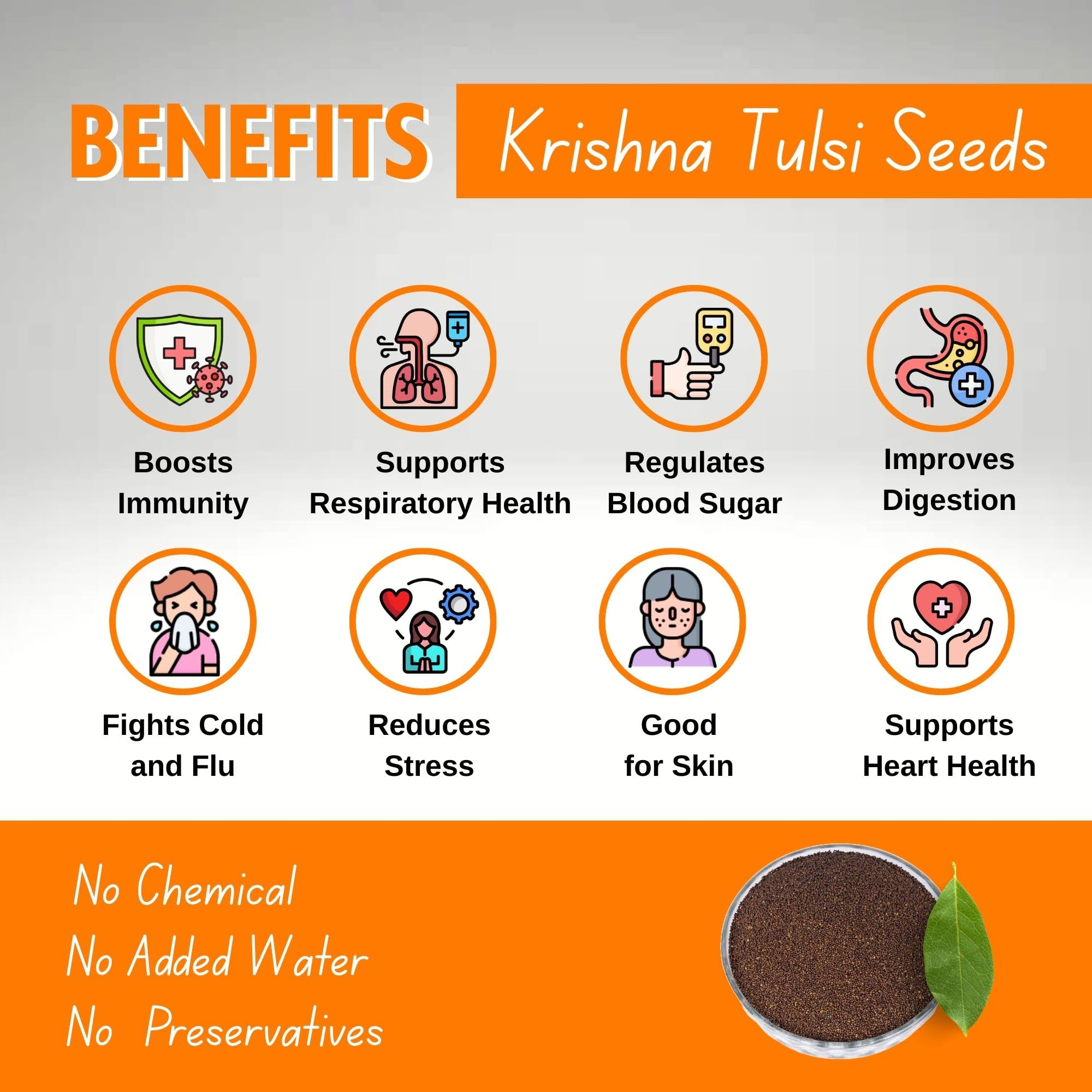 Brijbooti Krishna Tulsi Seed For Eating (800 Gr) - Shyama Tulsi Seeds - Black Tulsi - Tulsi Seeds — Amazon image 2