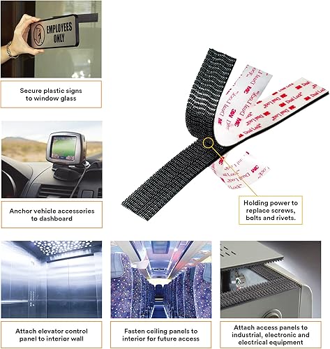 Miniatura 4 de Cinta de bloqueo doble de 2 x 4 pulgadas, 4 unidades, cinta de montaje resistente de doble bloqueo, cinta entrelazada, cierre resellable,