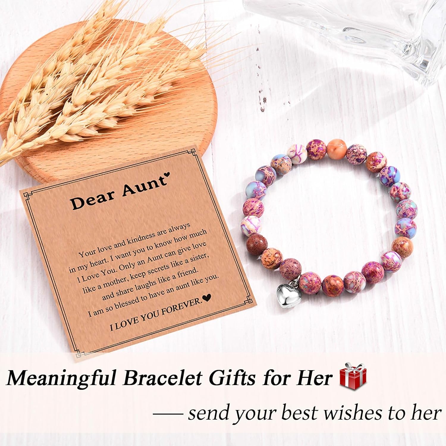 Gifts for Aunt, New Mom, Nana, Grammy, Grandma - Stone Bracelets for Women - Birthday, Mothers Day, Christmas Presents - Image 3